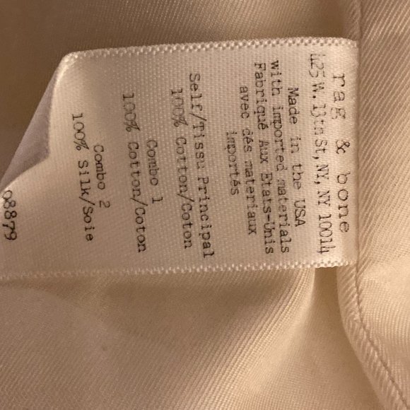 Rag & Bone White Denim Branson Belted Midi Skirt (Size 00) - Picture 6 of 6